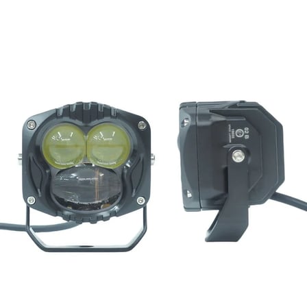 Drs Tuning Offroad sis lambası sarı-beyaz set siyah çerçeve 7.3 x 6.8 x 6.8 cm 12-30v LASS369