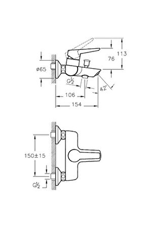 Artema Batarya Set Win S Lavabo A41177 ve Wın S Banyo A42676 