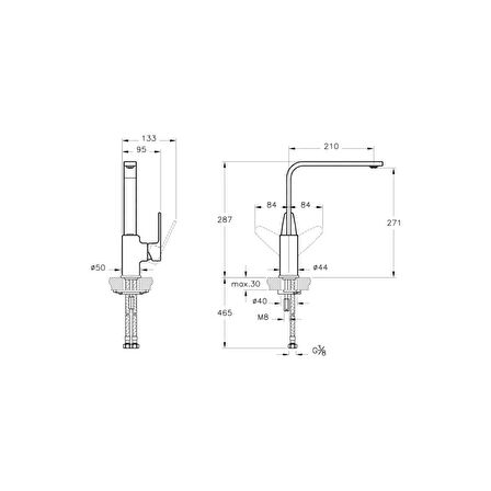 VitrA Q-Line A42135 Eviye Bataryası, Krom