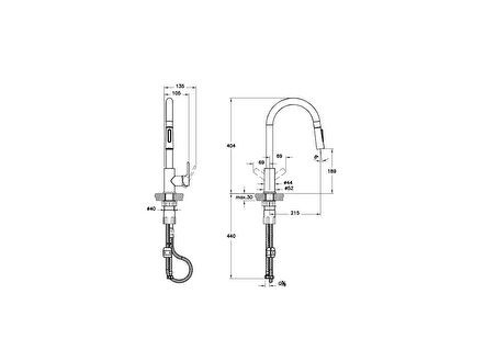 Artema Maestro Pull-Down Eviye Bataryası A42145
