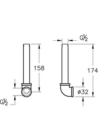 VitrA A42249 Ankastre Dirsek Grubu