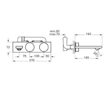 VitrA Memoria A4285157 Ankastre Lavabo Bataryası Krom