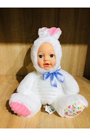 Peluş Bebek Yüzlü Tavşan 35  cm