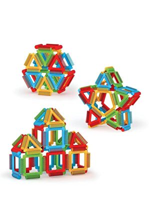 Eğitici Oyuncak Geometrik Puzzle Bloklar 64 Parça Kız Erkek Oyuncak Yapboz