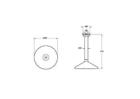 Vitra Liquid Tavandan Duş Başlığı Krom A45750