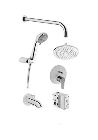 VitrA Flow Round A49306 Ankastre Duş Seti Krom