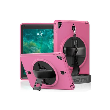 Apple İpad 5 Air 9.7 Kılıf Strap-c Otterbox Tablet Kapak - Pembe iegxx