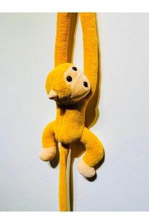 Peluş 70 Cm Maymun Oyuncak , Elleri Yapışabilen 70 Cm Sevimli Maymun