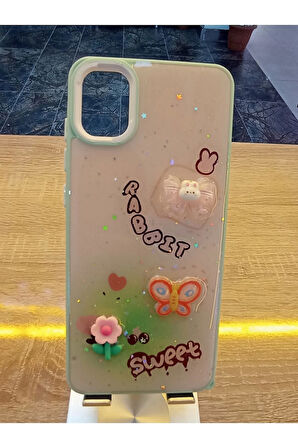 Samsung Galaxy A51 Uyumlu Kabartma Figürlü Darbe Korumalı Kapak Renkli Kılıf