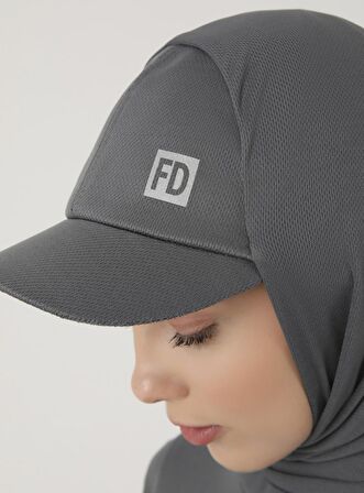 STYLE-HIJAB Kepli Spor Şal -  Gri