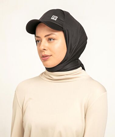 STYLE-HIJAB Kepli Spor Şal Siyah