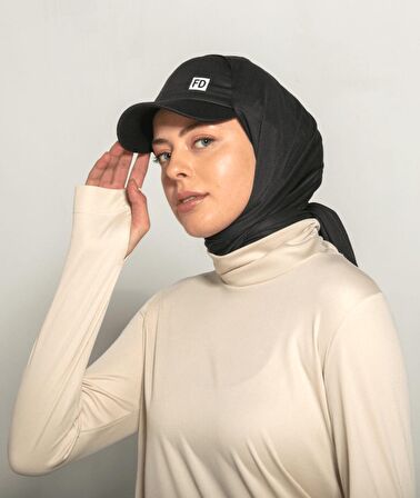 STYLE-HIJAB Kepli Spor Şal Siyah