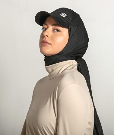 STYLE-HIJAB Kepli Spor Şal Siyah