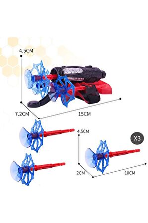 Spiderman Ağ Atan Bileklik Vantuz Fırlatan Ok Atan Örümcek Adam Oyuncak Fırlatıcı Seti