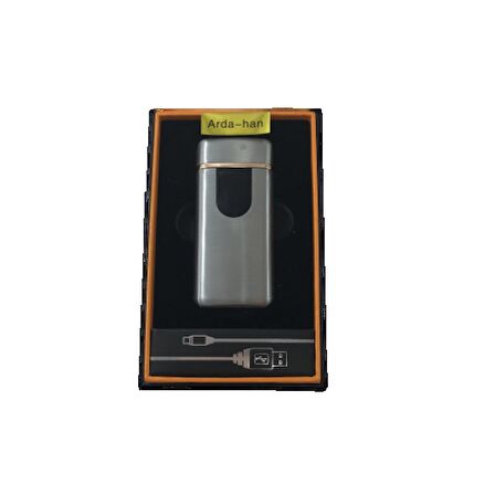 İsme Özel ELEKTRONİK ALEVSİZ ÇAKMAK USB ŞARJLI DOKUNMATİK LED EKRAN