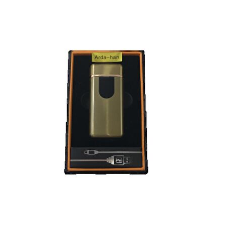 İsme Özel ELEKTRONİK ALEVSİZ ÇAKMAK USB ŞARJLI DOKUNMATİK LED EKRAN