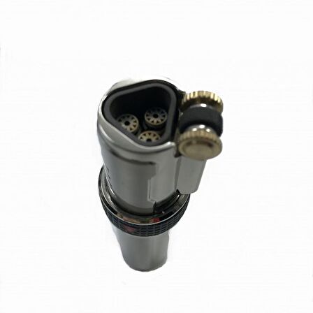 İsme Özel TURBO METAL 3'LÜ PÜRMÜZ ALEVLİ ÇAKMAK