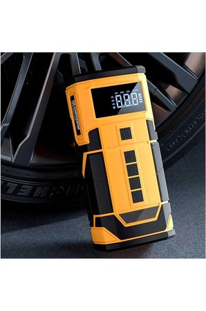 A5577 Akü Takviye Cihazı 8000mAh Şarjlı Taşınabilir Powerbank 150PSİ Lastik Şişirme Pompası