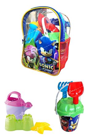 Kova Set Sırt Çantalı 8 Parça Pj Masks Plaj Deniz Kum Kovası  Seti Pijamaskeliler Lisanslı Oyuncak