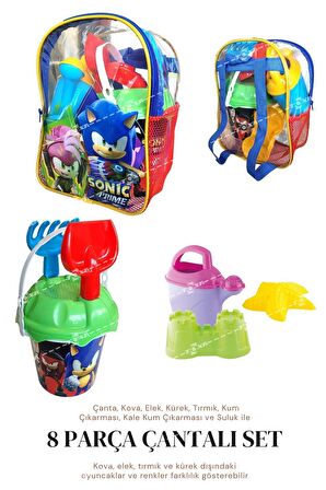 Kova Set Sırt Çantalı 8 Parça Pj Masks Plaj Deniz Kum Kovası  Seti Pijamaskeliler Lisanslı Oyuncak