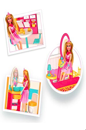 Linda'nın Düşler & Rüya Evi 3 katlı & 6 odalı - oyuncak ev & evcilik seti - oyun evi