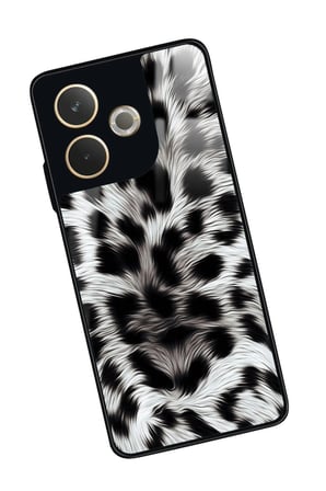 Oppo A5 Pro Uyumlu Leopar Tasarımlı Parlak Silikon Kılıf