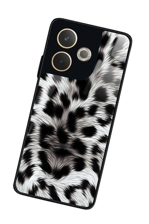 Oppo A5 Pro Uyumlu Leopar Tasarımlı Parlak Silikon Kılıf