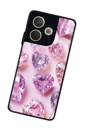Oppo A5 Pro Uyumlu Simli Taş Tasarımlı Parlak Silikon Kılıf