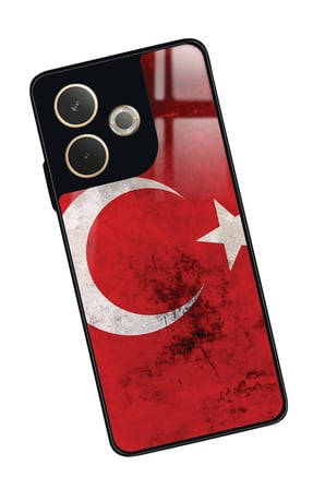 Oppo A5 Pro Uyumlu Türk Bayrağı Tasarımlı Parlak Silikon Kılıf
