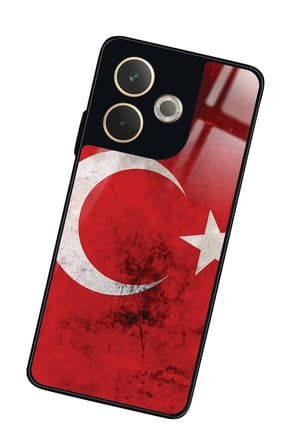 Oppo A5 Pro Uyumlu Türk Bayrağı Tasarımlı Parlak Silikon Kılıf