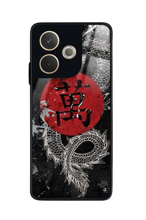 Oppo A5 Pro Uyumlu Dragon Tasarımlı Parlak Silikon Kılıf