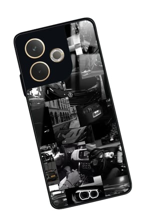 Oppo A5 Pro Uyumlu Araba Posteri Tasarımlı Parlak Silikon Kılıf