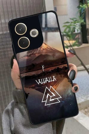 Oppo A5 Pro Uyumlu Valhalla Tasarımlı Parlak Silikon Kılıf