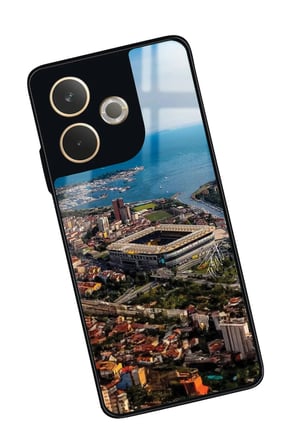 Oppo A5 Pro Uyumlu Stadyum Tasarımlı Parlak Silikon Kılıf