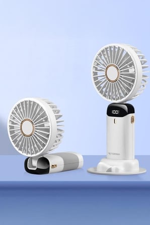 Günlük Kullanım Serinlet Öğrenci Odası Şarjlı Masaüstü Vantilatör Mini Fan F19 Lacivert