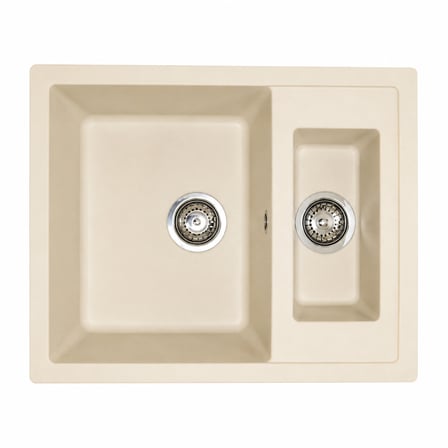 GRANİT EVİYE 63X50 KREM 1.5 GÖZ DAMLALIKSIZ MUTFAK EVİYESİ