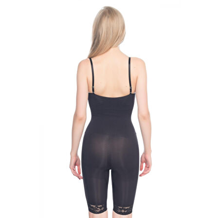 Siyah Mı Emay 2031 Paçalı Dantelli Boy Korse