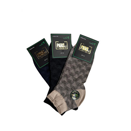 Paris Bambu Desenli Kısa Konçlu Erkek Patik Çorap 6 Adet
