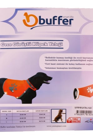 Gece Görüşlü Reflektör Kumaşlı Cırt Cırtlı Köpek Yeleği Medium (5671) gotlthmngoxx