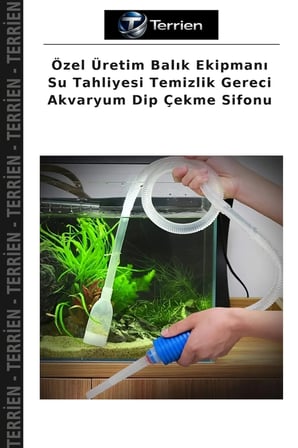 Özel Üretim Balık Ekipmanı Su Tahliyesi Temizlik Gereci Akvaryum Dip Çekme Sifonu