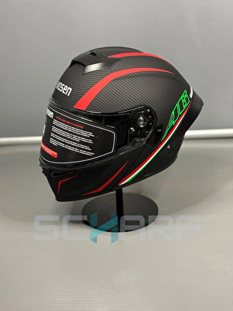 WOSEN Ws-202 Güneş Vizörlü Çene Açılır Kask A6 (Şeffaf Vizörlü)