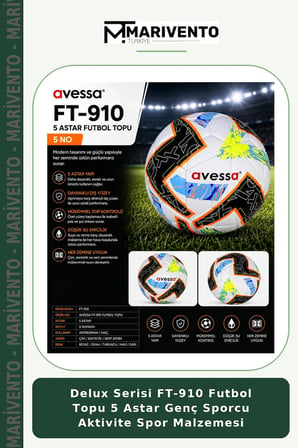 Delux Serisi FT-910 Futbol Topu 5 Astar Genç Sporcu Aktivite Spor Malzemesi