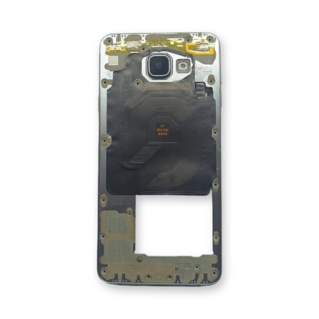 Samsung A710 Kasa Samsung Galaxy A7 2016 Silver Gri Renk Orta Kasa Çıtalı on off Ses tuş bordu buzzer hoparlör Kamera Lens