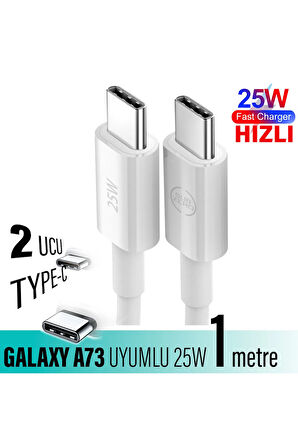 Samsung Galaxy A73 5G Şarj Kablosu Type C Hızlı Şarj Kablosu 25W