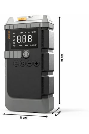 12000 Mah Akü Takviye Cihazı 150 Psi Lastik Şişirme Powerbank Led Işıklı Acil Durum Güç Kaynağı