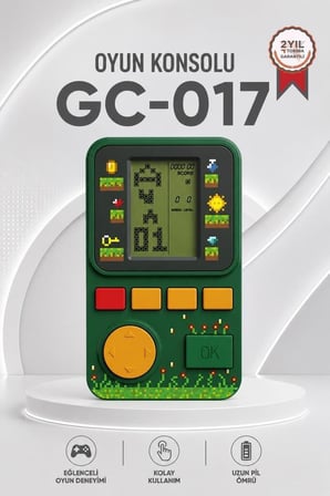 Özel Üretim Dijital Mini Çocuk Oyun Kolu Atari Joystick Tetris Gameboy GC017 Yeşil