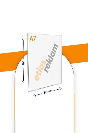 A7 U Tipi Dikey 5'li Masa Üstü Şeffaf Pleksi Föylük / Broşürlük