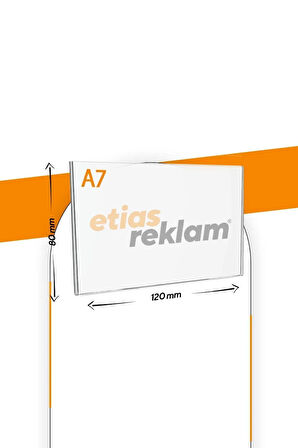 A7 U Tipi Yatay Masa Üstü 10'lu Paket / Şeffaf Pleksi Föylük / Broşürlük