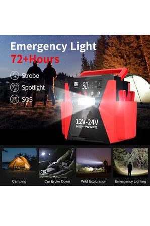 12V/24V Akü Takviye Cihazı 43.400mAh 2100A Powerbank Jump Starter Kamyon İş makinesi Otobüs Taksi