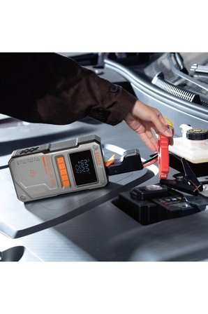10000MAH Taşınabilir Akü Takviyeli Kompresörlü Hava Pompası Led Işıklı Powerbank Lastik Şişirme